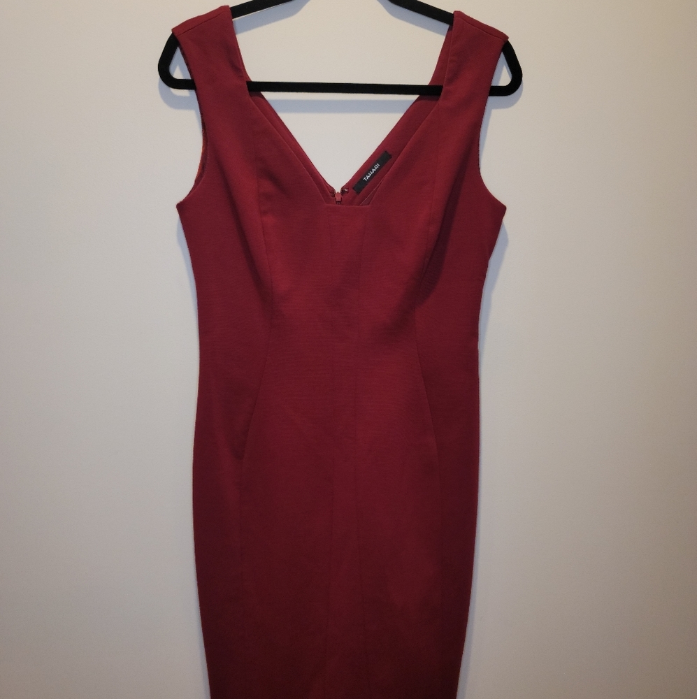 Tahari Dark Red Dress Size 6